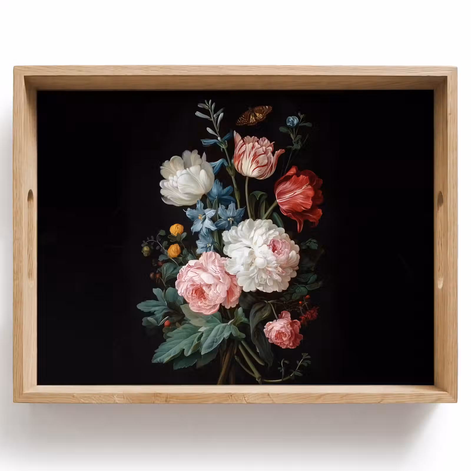 Tablett - Blumenstrauß - Bunt - Klassisch — 1