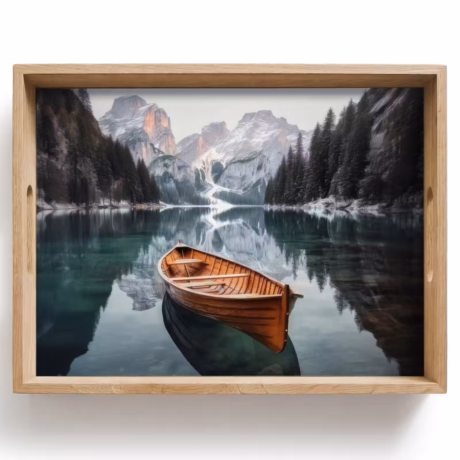 Tablett - Boot - Berge - Natur - Wasser — 1