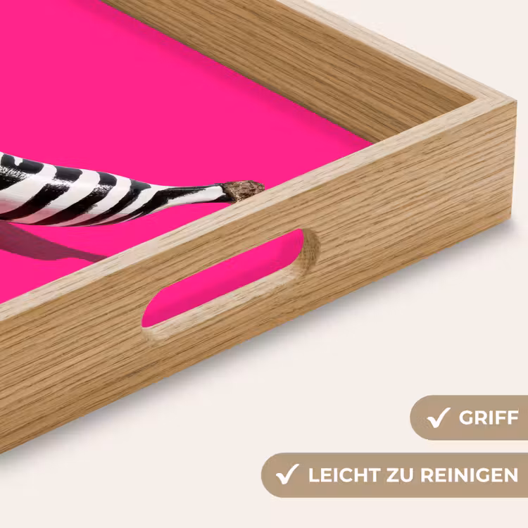 Tablett - Banane - Zebramuster - Rosa — 8