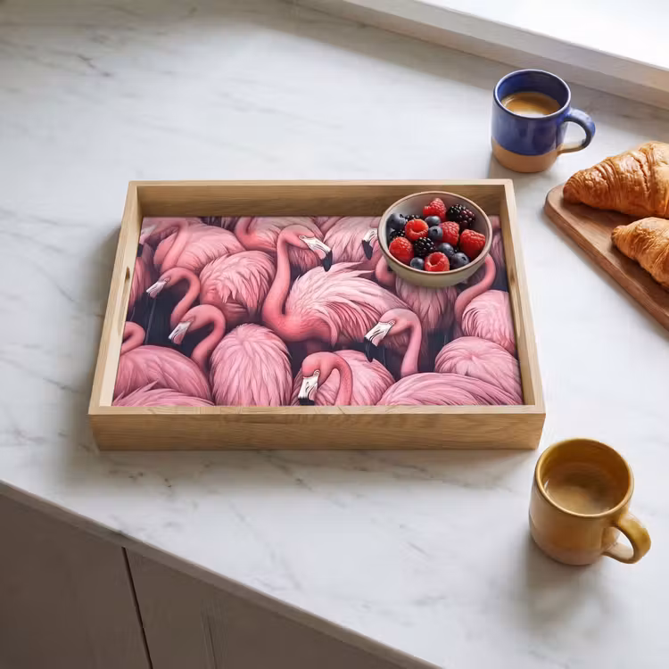 Tablett - Flamingo - Rosa - Tiere — 3
