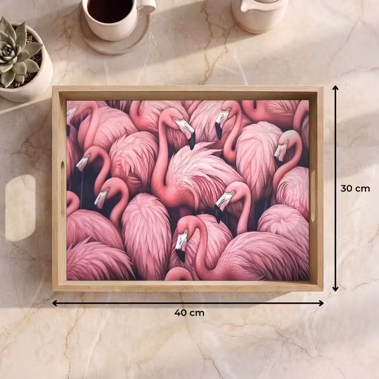 Tablett - Flamingo - Rosa - Tiere — 7