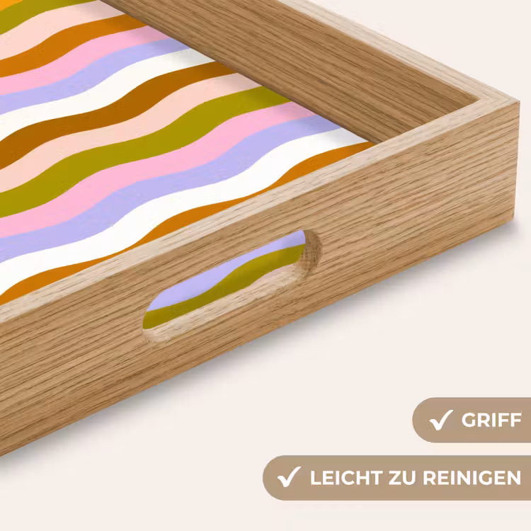 Tablett - Linien - Wellen - Pastellfarben - Muster — 8