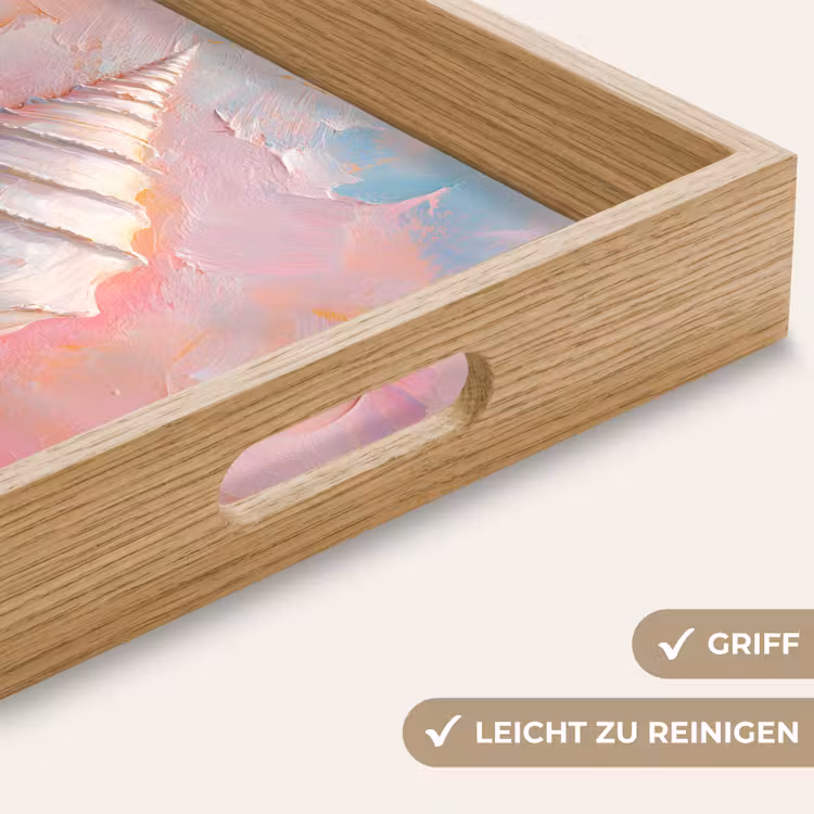 Tablett - Muschel - Pastell - Rosa — 8