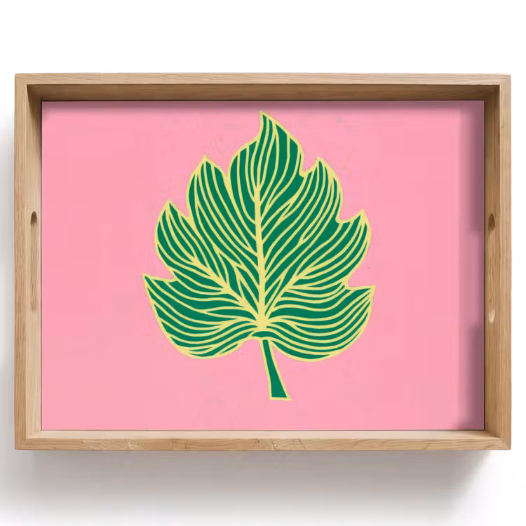 Tablett - Blatt - Grün - Illustration - Minimalistisch — 1