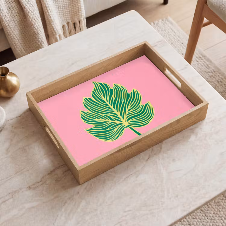 Tablett - Blatt - Grün - Illustration - Minimalistisch — 2