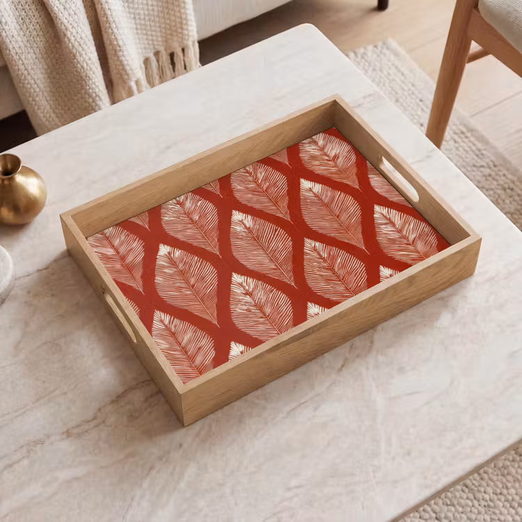 Tablett - Blätter - Rot - Elegant — 2