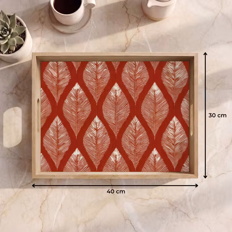 Tablett - Blätter - Rot - Elegant — 7
