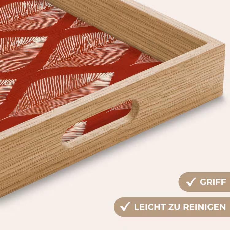 Tablett - Blätter - Rot - Elegant — 8