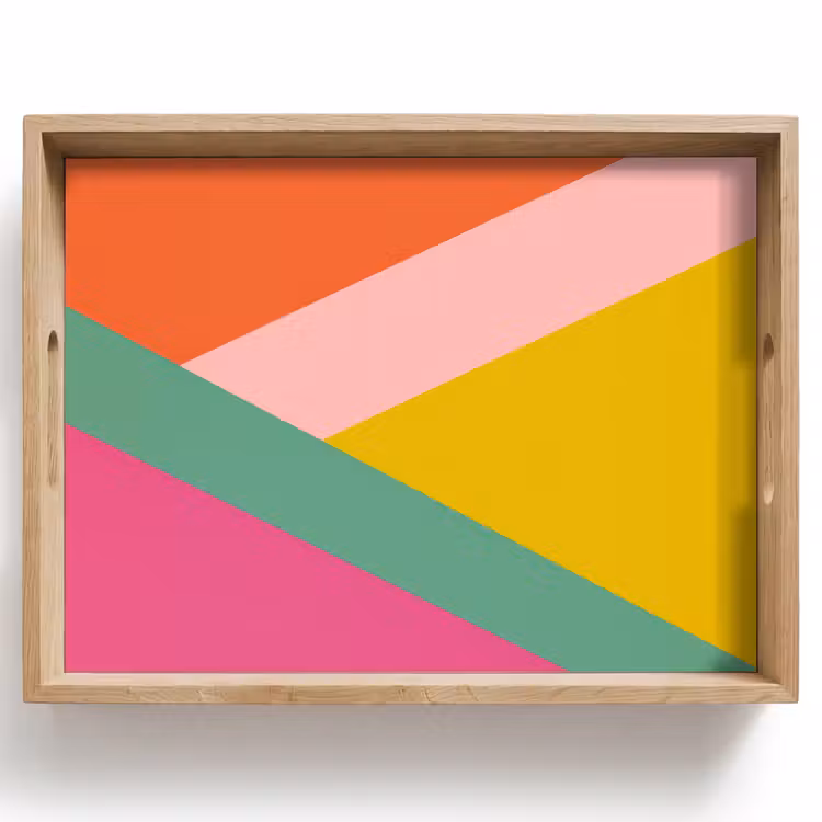 Tablett - Dreiecke - Bunt - Abstrakt — 1