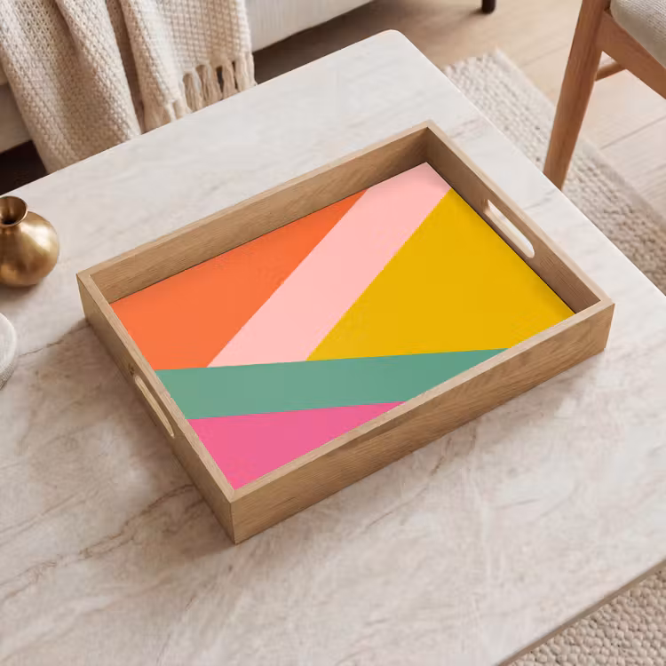 Tablett - Dreiecke - Bunt - Abstrakt — 2