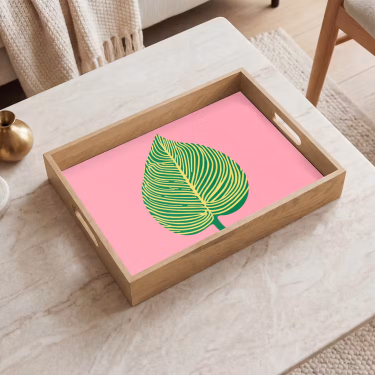 Tablett - Illustration - Blatt - Minimalistisch - Grün — 2