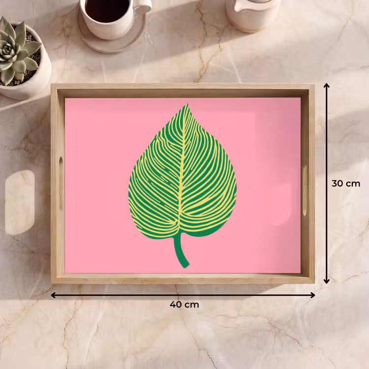 Tablett - Illustration - Blatt - Minimalistisch - Grün — 7