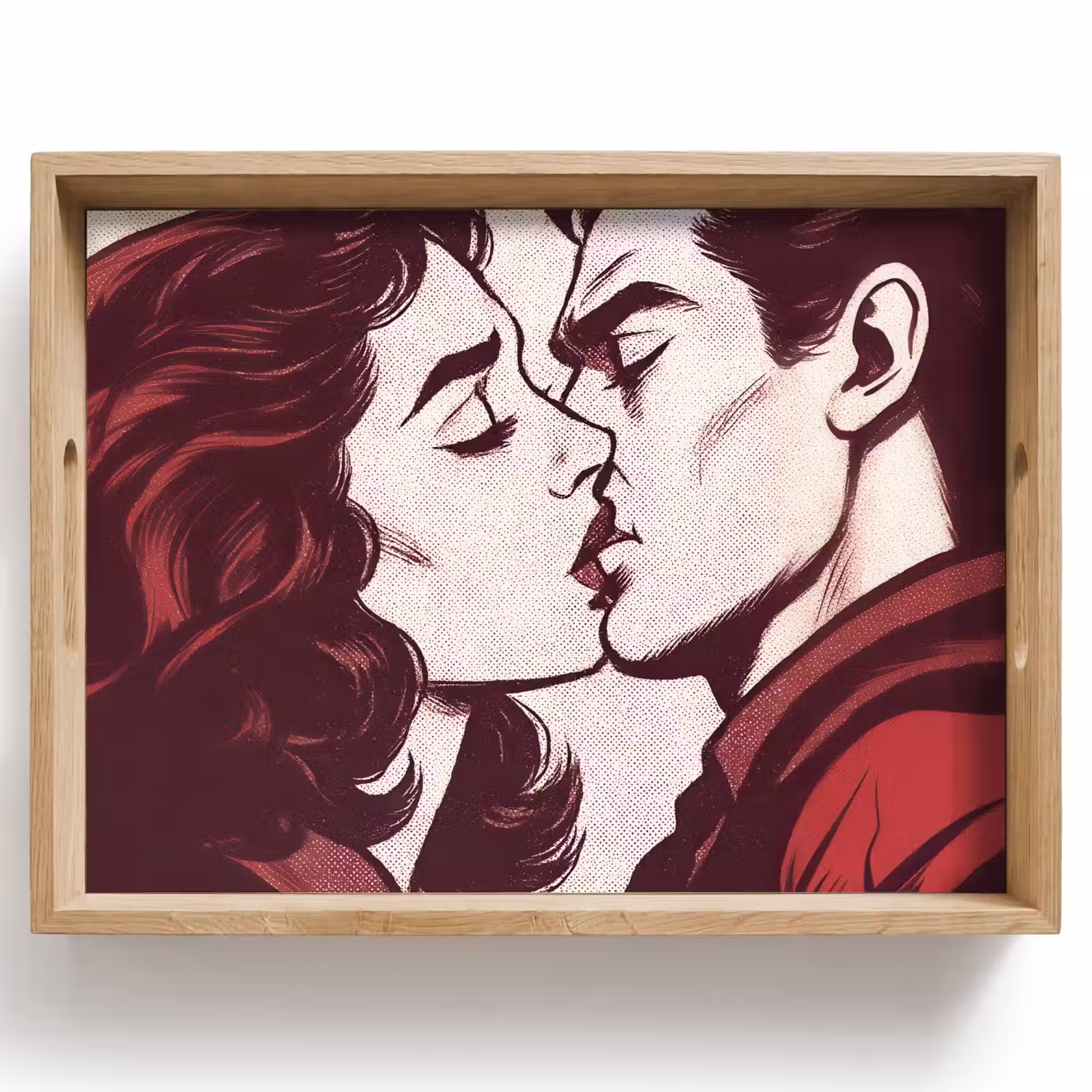 Tablett - Kissen - Menschen - Retro - Bordeaux — 1