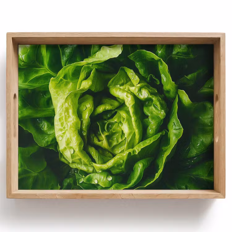 Tablett - Gemüse - Kopfsalat - Grün — 1
