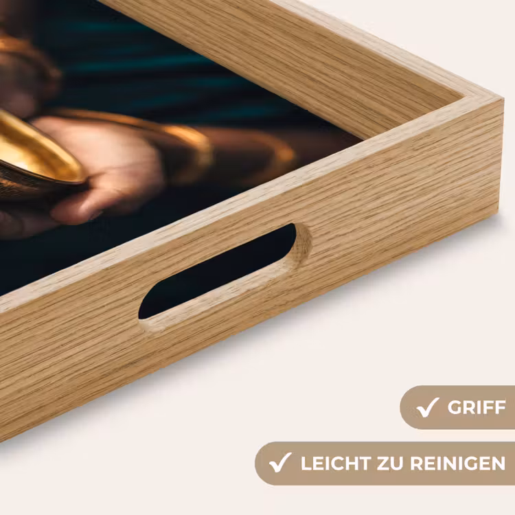 Tablett - Gold - Schale - Blau — 8