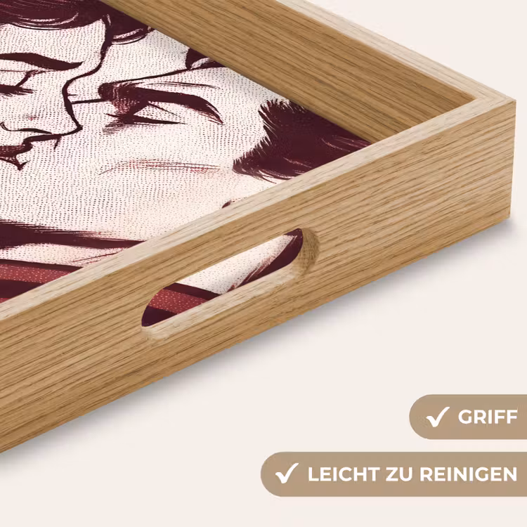 Tablett - Kissen - Menschen - Retro - Bordeaux — 8