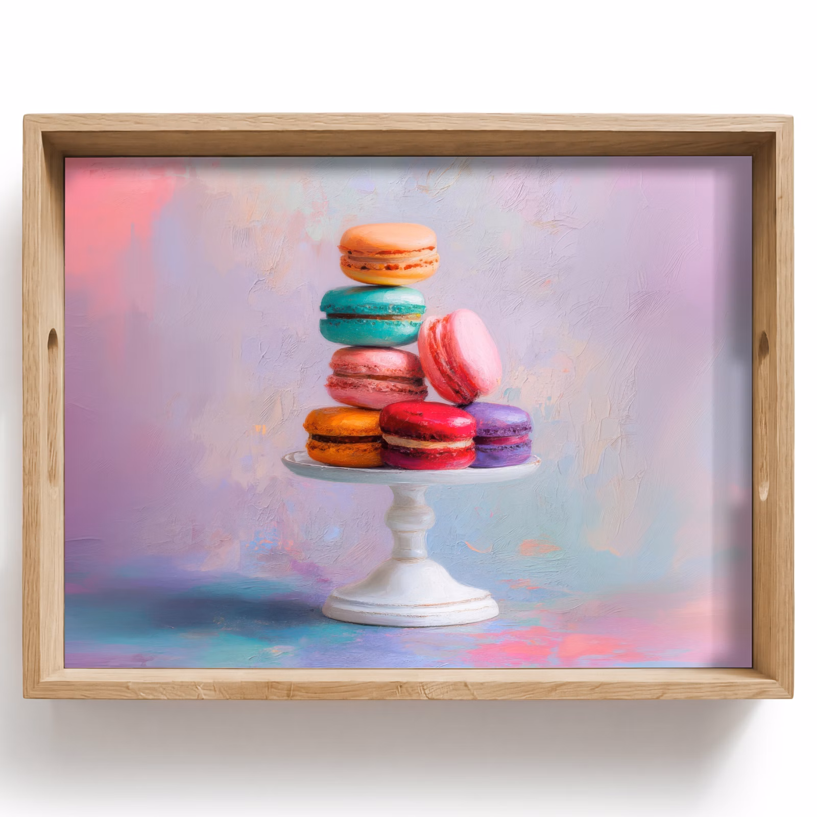 Tablett - Makronen - Schale - Pastell - Farbenfroh — 1