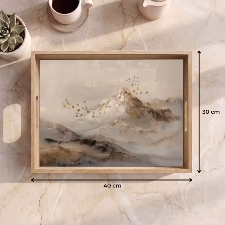 Tablett - Berglandschaft - Nebel - Pinselstriche — 7