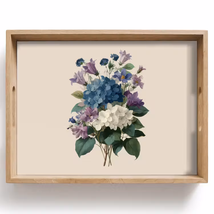 Tablett - Blumen - Detailliert - Ruhig - Realistisch — 1