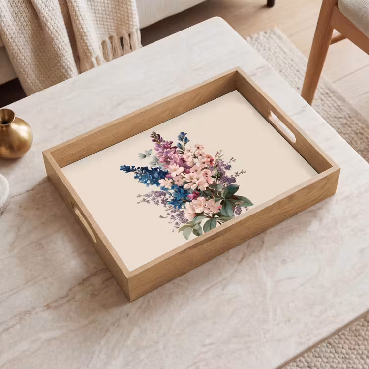 Tablett - Bouquet - Beige - Harmonisch - Dezent — 2