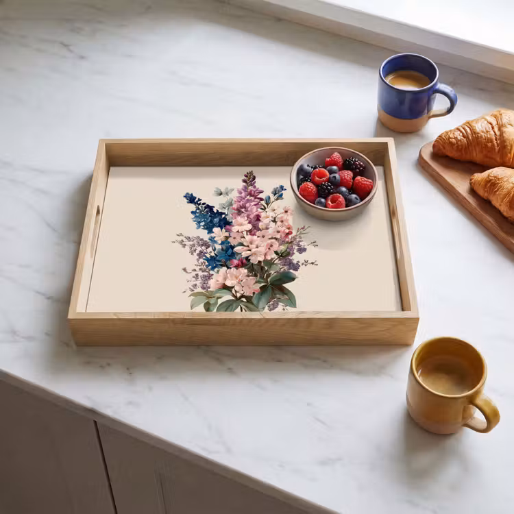 Tablett - Bouquet - Beige - Harmonisch - Dezent — 3