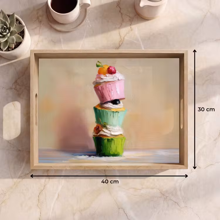 Tablett - Cupcakes - Gestapelt - Bunt - Obst — 7