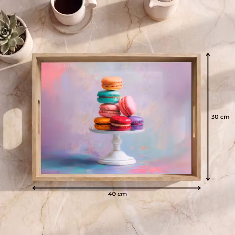 Tablett - Makronen - Schale - Pastell - Farbenfroh — 7