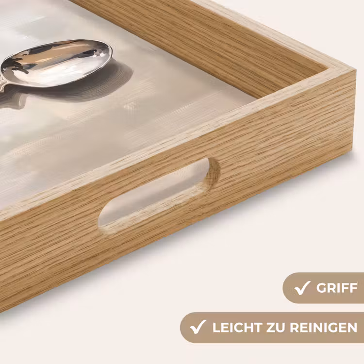 Tablett - Löffel - Farbe - Silber — 8