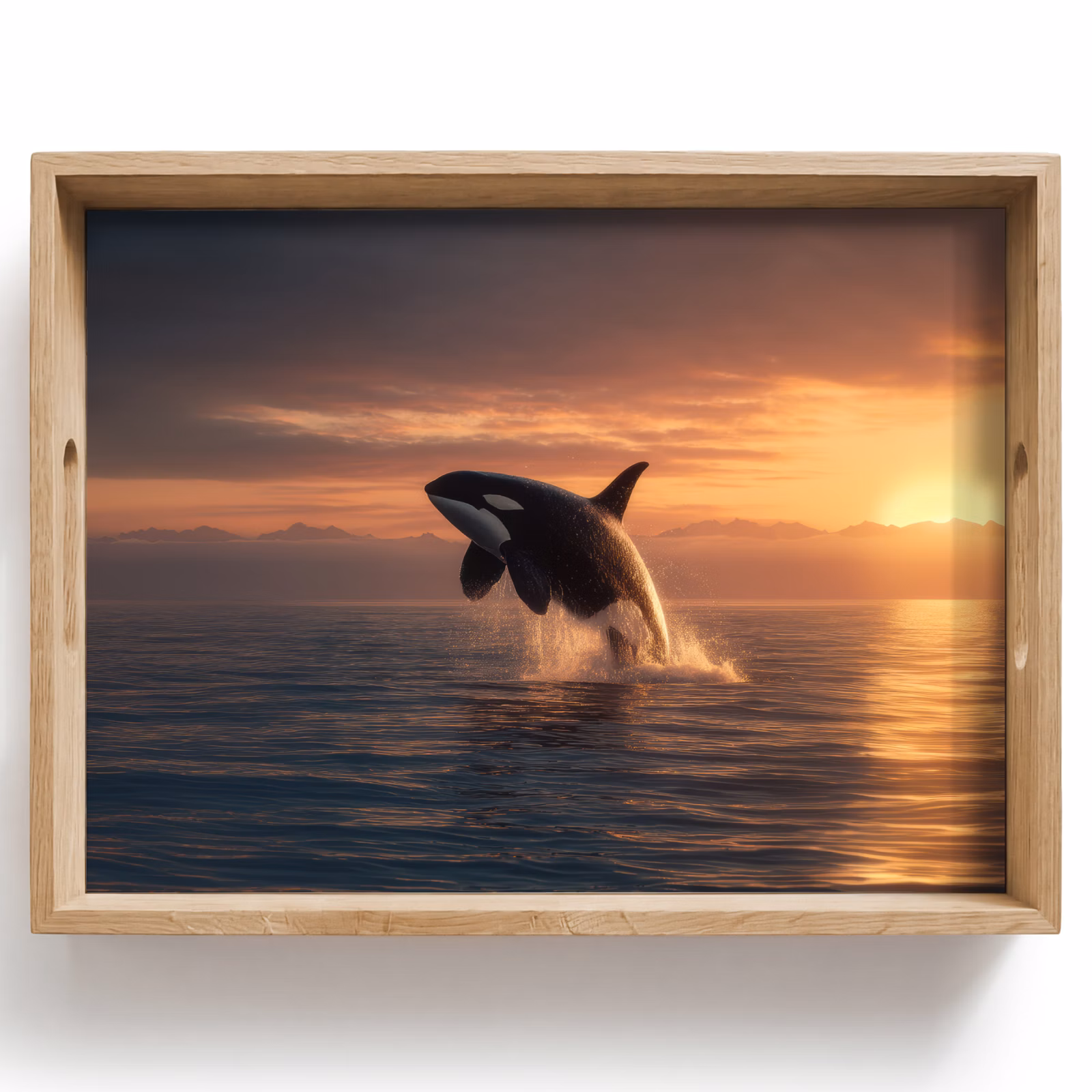 Tablett - Orca - Meer - Sonnenuntergang — 1