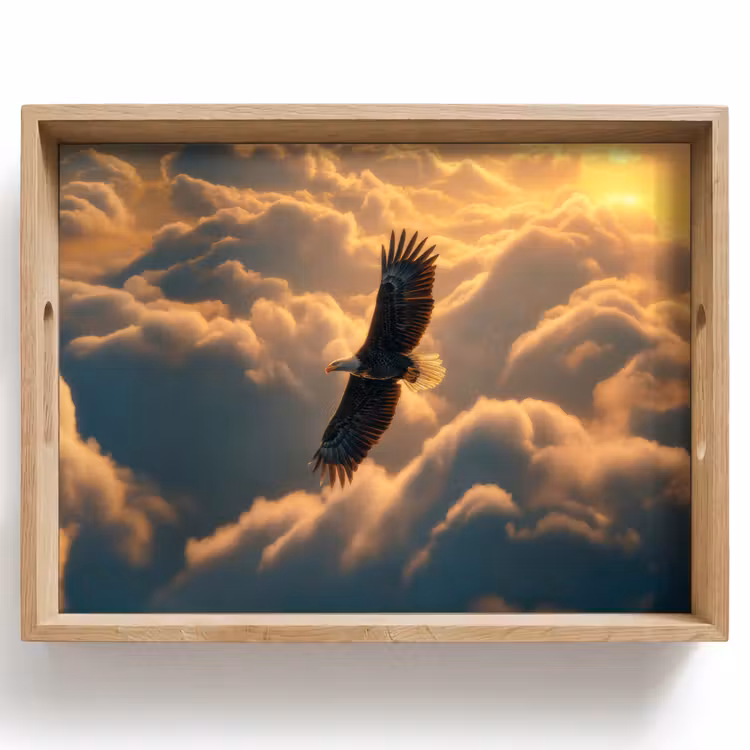 Tablett - Adler - Wolken - Sonne — 1