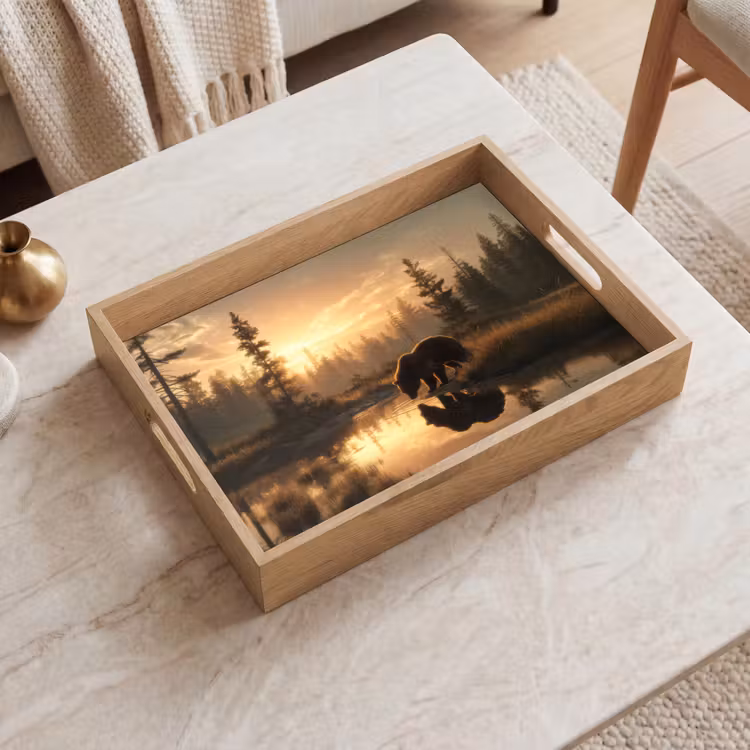 Tablett - Bär - Wasser - Wald - Morgenlicht — 2