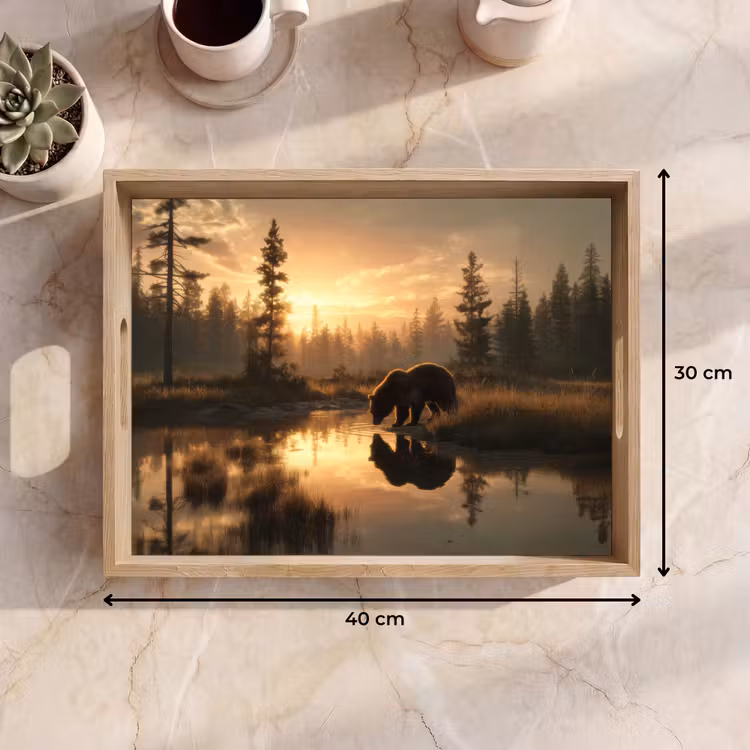 Tablett - Bär - Wasser - Wald - Morgenlicht — 7