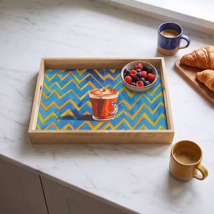 Tablett - Becher - Kaffee - Zickzack - Schlagsahne — 3