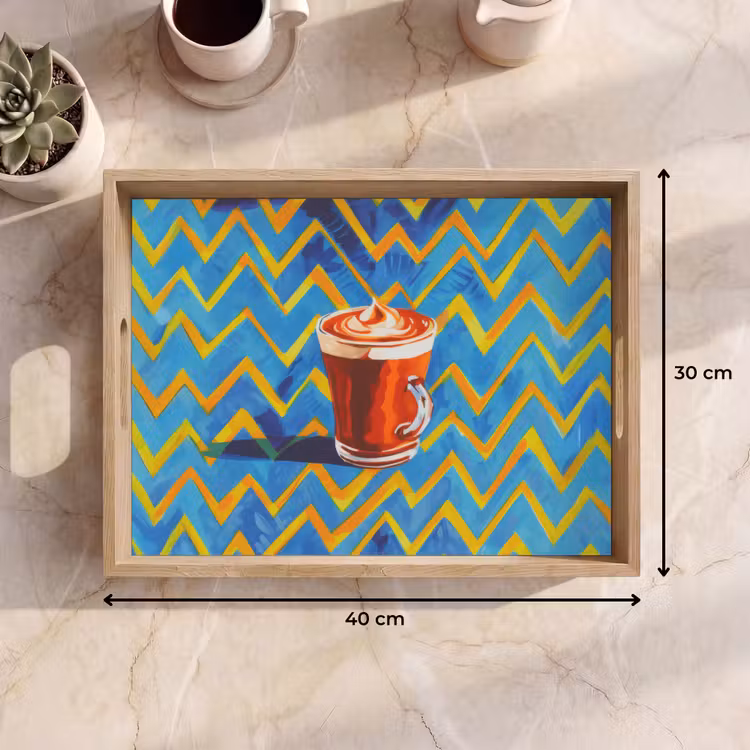 Tablett - Becher - Kaffee - Zickzack - Schlagsahne — 7
