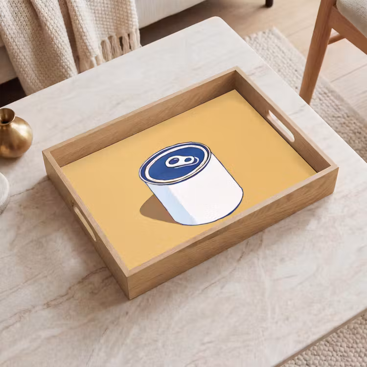 Tablett - Dose - Minimalistisch - Blau - Illustration — 2