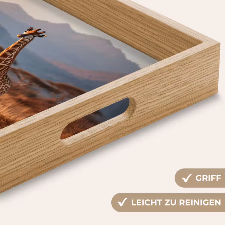 Tablett - Giraffen - Hohes Gras - Akazienbäume — 8