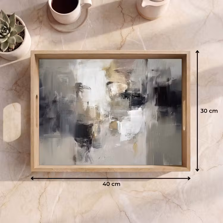 Tablett - Farbpalette - Pinselstriche - Beige - Neblig — 7