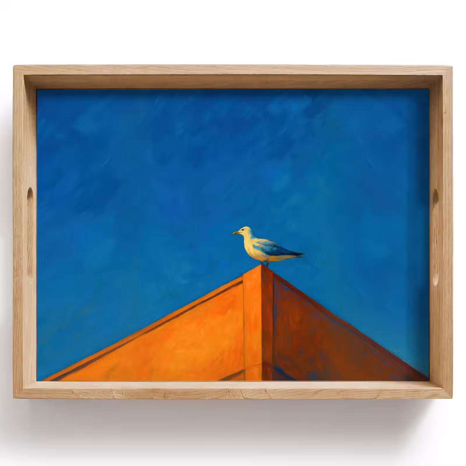 Tablett - Möwe - Gebäude - Himmel - Gemalt — 1