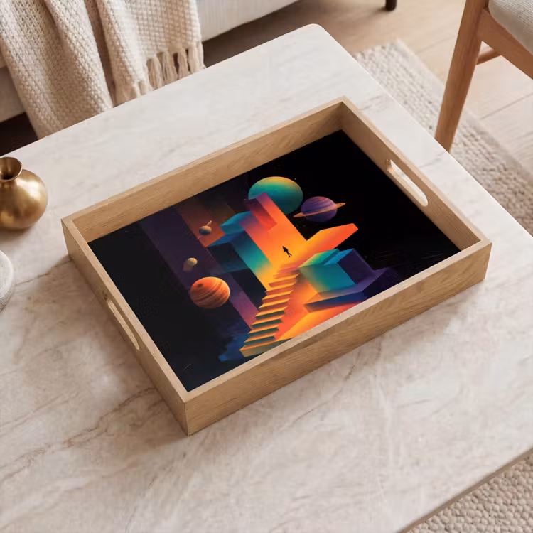Tablett - Abstrakt - Treppe - Mensch - Planeten — 2