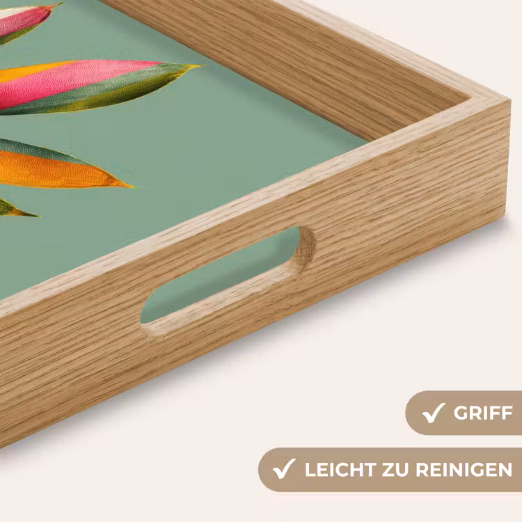 Tablett - Blätter - Zweig - Bunt — 8