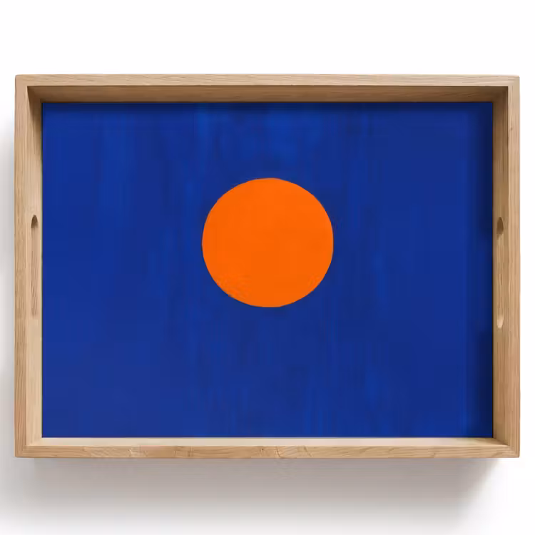 Tablett - Form - Rund - Minimalistisch - Blau — 1