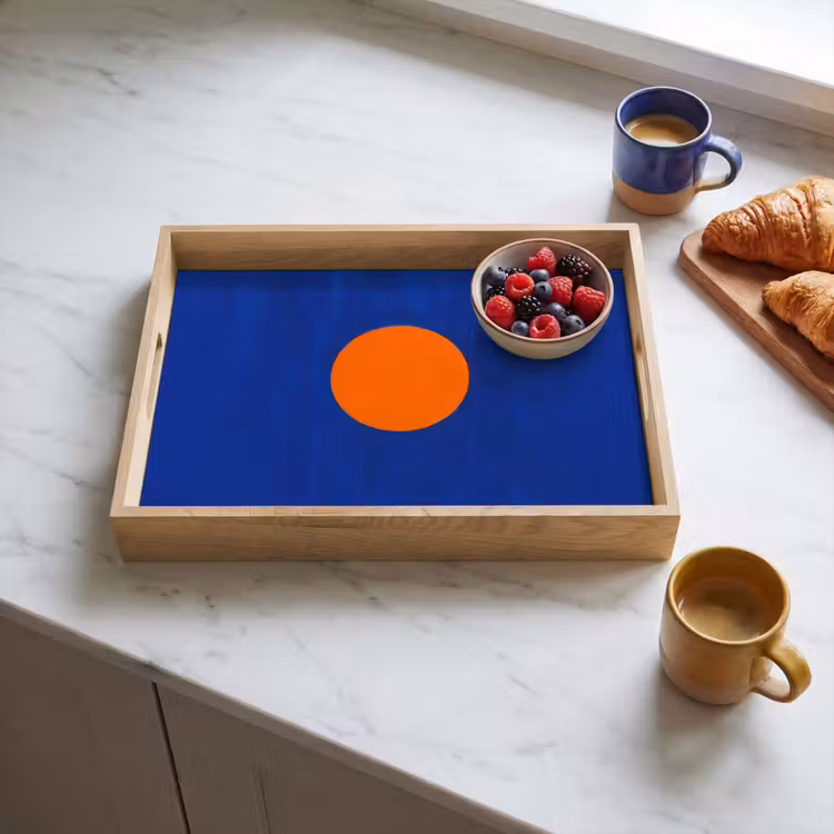 Tablett - Form - Rund - Minimalistisch - Blau — 3