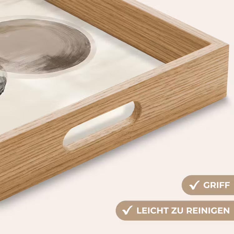 Tablett - Kreise - Form - Beige - Abstrakt — 8