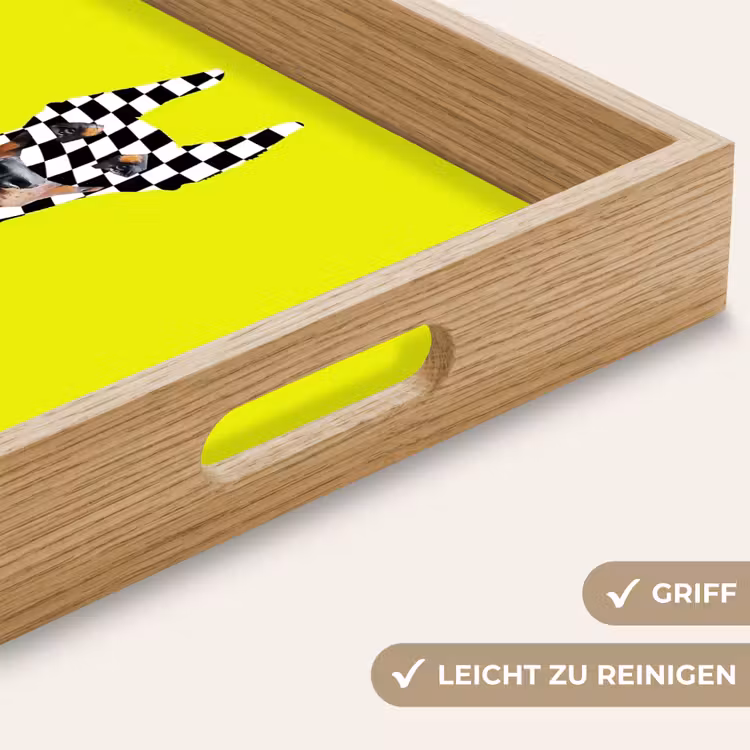 Tablett - Dobermann - Blockiert - Gelb — 8