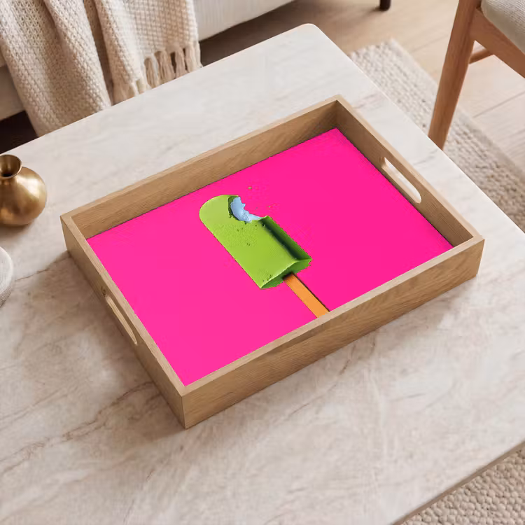 Tablett - Eiscreme - Stock - Minimalistisch - Grün — 2