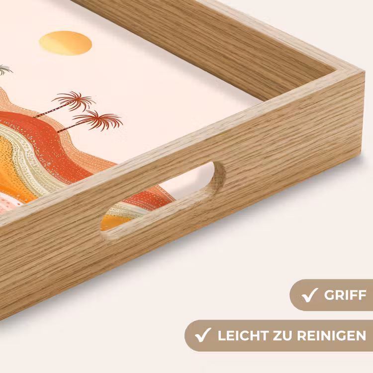 Tablett - Abstrakte Landschaft - Palmen - Farbenfroh — 8