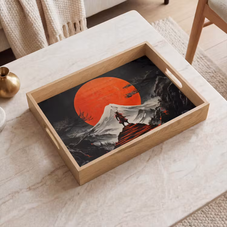 Tablett - Krieger - Rote Stufen - Sonne - Berg — 2