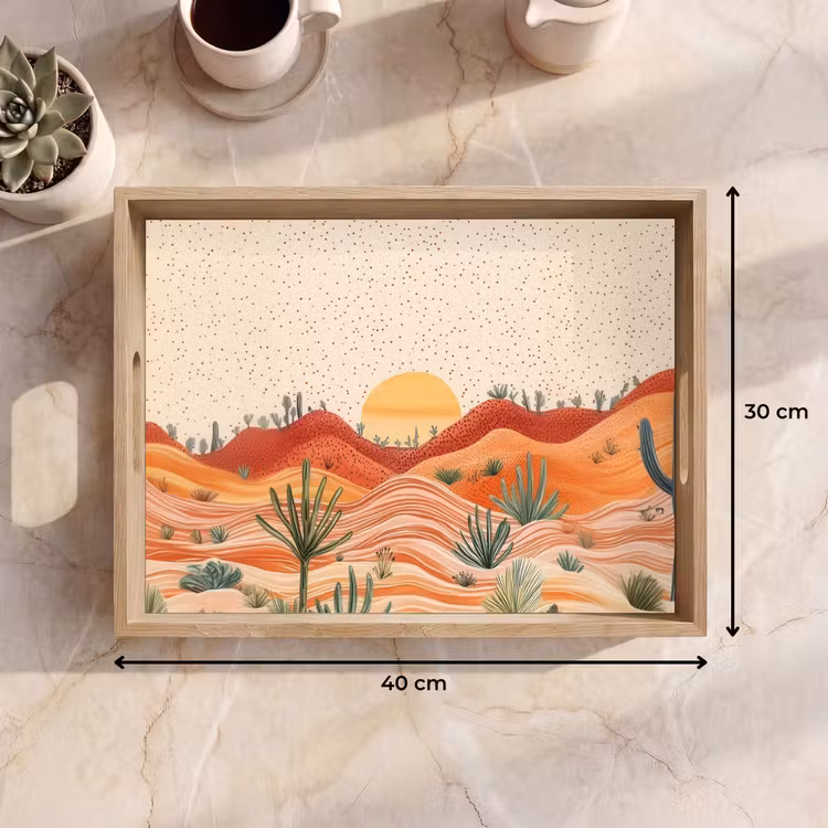 Tablett - Landschaft - Hügel - Sonnenuntergang — 7