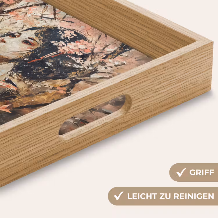 Tablett - Kimono - Frau - Kirschbäume — 8