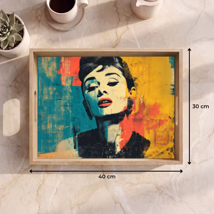 Tablett - Frau - Rote Lippen - Ausdrucksstark - Grafik — 7